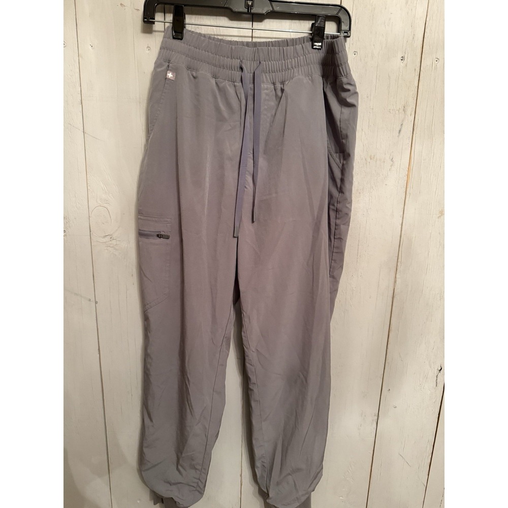Figs Womens Jogger Scrub Pants Zamora Gray Technical Collection Sz M